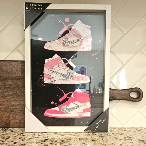 Exclusive Air Jordan White Framed Artwork Limited Availability